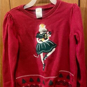 Gymboree Red Sweater with Mouse Clara Nutcracker design